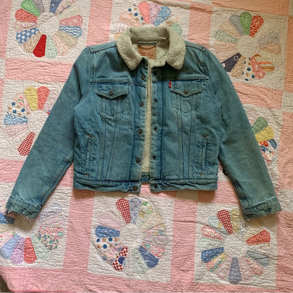 Levis denim sherpa jacket